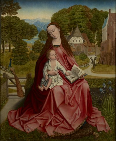 Virgin and Child in a Landscape by Aert van den Bossche